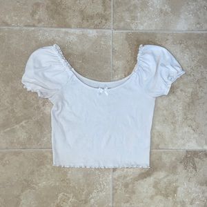 Puff sleeve crop top